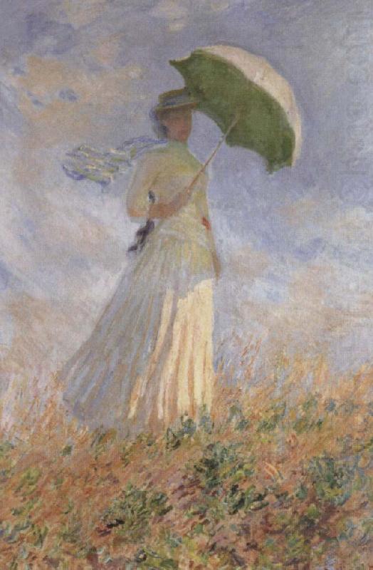 Layd with Parasol, Claude Monet